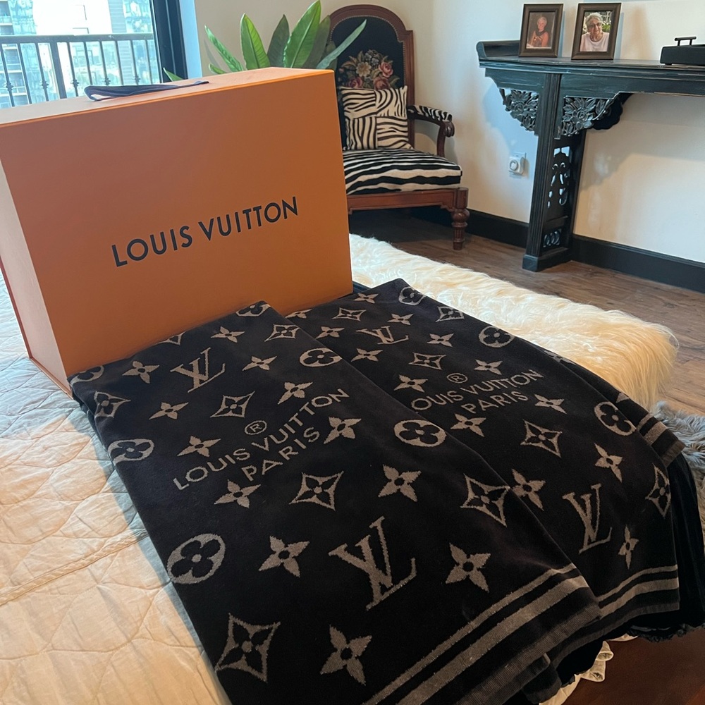 (2) Louis Vuitton Monogram Towels NWOT